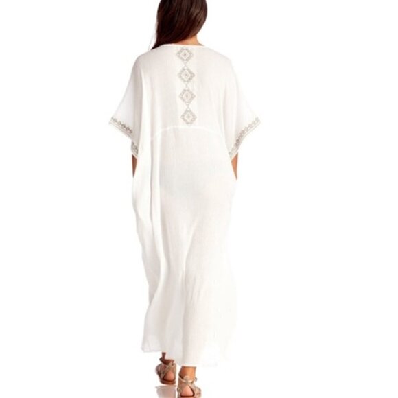 NWT VITAMIN A ISABELL MAXI CAFTAN Swim Cover Up Dress SMALL - Picture 2 of 13